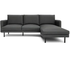 Citysofa 4 vietų dešinioji kampinė sofa Brera - Tamsiai pilka