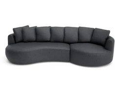 Citysofa 4 vietų dešinioji kampinė sofa Belleville - Pilka