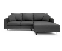 Citysofa 4 vietų dešinioji kampinė sofa Alfama - Tamsiai pilka
