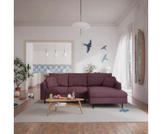 Citysofa 4 vietų dešinioji kampinė sofa Alfama - Bordo
