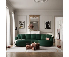 Citysofa 4 vietų dešinioji kampinė sofa Belleville - Žalia