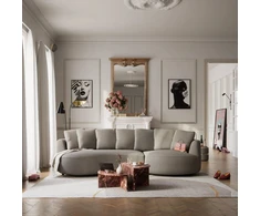 Citysofa 4 vietų dešinioji kampinė sofa Belleville - Taupe