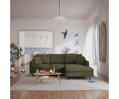 Citysofa 4 vietų dešinioji kampinė sofa Alfama - Žalia
