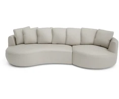 Citysofa 4 vietų dešinioji kampinė sofa Belleville - Kreminė