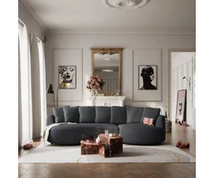 Citysofa 4 vietų dešinioji kampinė sofa Belleville - Pilka