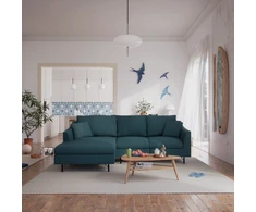Citysofa 4 vietų kairioji kampinė sofa Alfama - Gili mėlyna