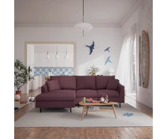 Citysofa 4 vietų kairioji kampinė sofa Alfama - Bordo