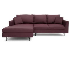 Citysofa 4 vietų kairioji kampinė sofa Alfama - Bordo