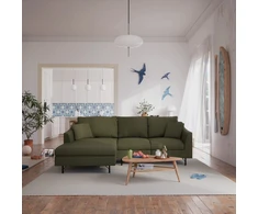 Citysofa 4 vietų kairioji kampinė sofa Alfama - Žalia