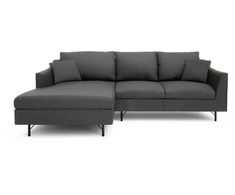 Citysofa 4 vietų kairioji kampinė sofa Alfama - Tamsiai pilka