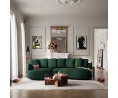 Citysofa 4 vietų kairioji kampinė sofa Belleville - Žalia