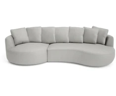 Citysofa 4 vietų kairioji kampinė sofa Belleville - Sidabro
