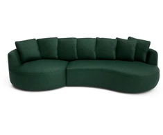 Citysofa 4 vietų kairioji kampinė sofa Belleville - Žalia