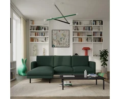 Citysofa 4 vietų kairioji kampinė sofa Brera - Žalia