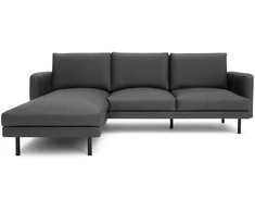 Citysofa 4 vietų kairioji kampinė sofa Brera - Tamsiai pilka
