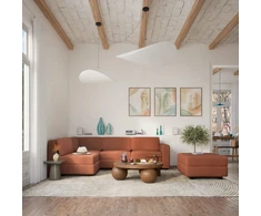 Citysofa 4 vietų kampinė modulinė sofa GRACIA - Terakota