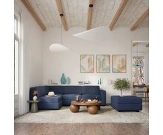 Citysofa 4 vietų kampinė modulinė sofa GRACIA - Tamsiai mėlyna