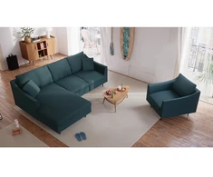 Citysofa Fotelis Alfama - Gili mėlyna