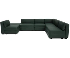 Citysofa U formos modulinė sofa GRACIA 160x340x230 cm - Žalia