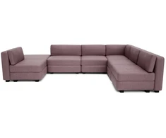 Citysofa U formos modulinė sofa GRACIA 160x340x230 cm - Dulsvai rožinė