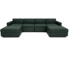 Citysofa U formos modulinė sofa GRACIA 180x320x180 cm - Žalia