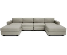 Citysofa U formos modulinė sofa GRACIA 180x320x180 cm - Smėlio pilka
