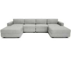Citysofa U formos modulinė sofa GRACIA 180x320x180 cm - Pilka