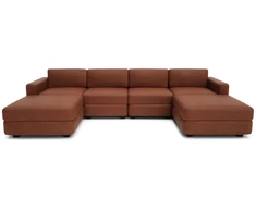 Citysofa U formos modulinė sofa GRACIA 180x320x180 cm - Terakota
