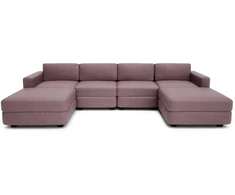 Citysofa U formos modulinė sofa GRACIA 180x320x180 cm - Dulsvai rožinė