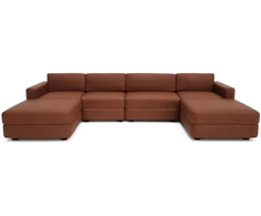 Citysofa U formos modulinė sofa GRACIA 180x340x180 cm - Terakota