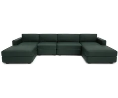 Citysofa U formos modulinė sofa GRACIA 180x340x180 cm - Žalia