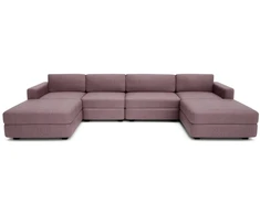 Citysofa U formos modulinė sofa GRACIA 180x340x180 cm - Dulsvai rožinė