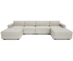 Citysofa U formos modulinė sofa GRACIA 180x340x180 cm - Kreminė smėlio