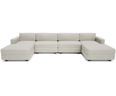 Citysofa U formos modulinė sofa GRACIA 180x360x180 cm - Kreminė smėlio