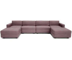 Citysofa U formos modulinė sofa GRACIA 180x360x180 cm - Dulsvai rožinė