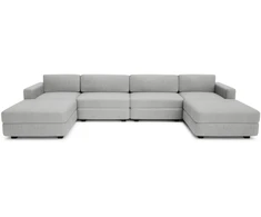 Citysofa U formos modulinė sofa GRACIA 180x360x180 cm - Pilka
