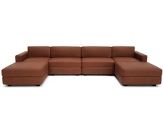Citysofa U formos modulinė sofa GRACIA 180x360x180 cm - Terakota