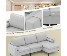 Promotions Dviejų vietų sofa-lova, 172x78x80 cm, šviesiai pilka