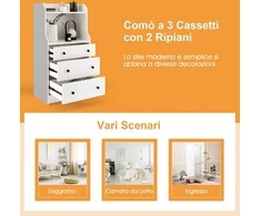 Promotions Komoda su lentynomis, 58x36x111 cm, balta
