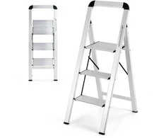 Promotions Kopėčios, Aliuminis, 62,2x44,5x109,2 cm, Sidabrinės spalvos