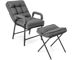 Fotelis Promotions Akcentinė kėdė su pakoja, 52x48x95,3 cm, pilka