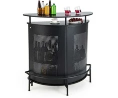 Promotions Alkoholio baro stalas, 110.5x48.3x113 cm, Juodas