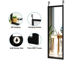 Promotions Sieninis veidrodis, 120x37x1,6 cm, juodas