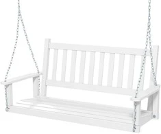 Promotions Lauko verandos supynės, medinės, 135.9x67.3x63.5 cm, baltos