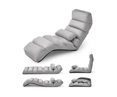 Sofa Promotions Grindinis poilsio krėslas, 175x55x20 cm, Pilka