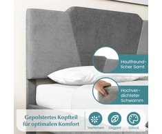 Promotions Platformos lova, 208x145x105 cm, pilka