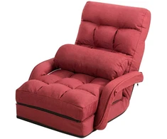 Promotions Sulankstoma grindų kėdė-sofa, 169x55 cm, raudona