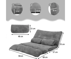 Promotions Grindų sofa, 178x98x18 cm, Pilka