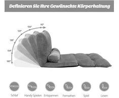 Promotions Grindų sofa, 178x98x18 cm, Pilka