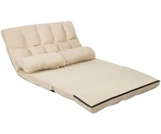 Promotions Sulankstomas grindų poilsio sofa, 180x113x14 cm, smėlio spalvos